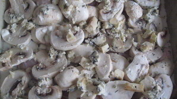 запеканка из курицы с голубым сыром