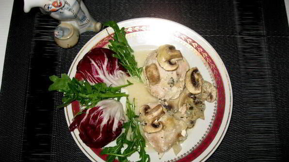 запеканка из курицы с голубым сыром