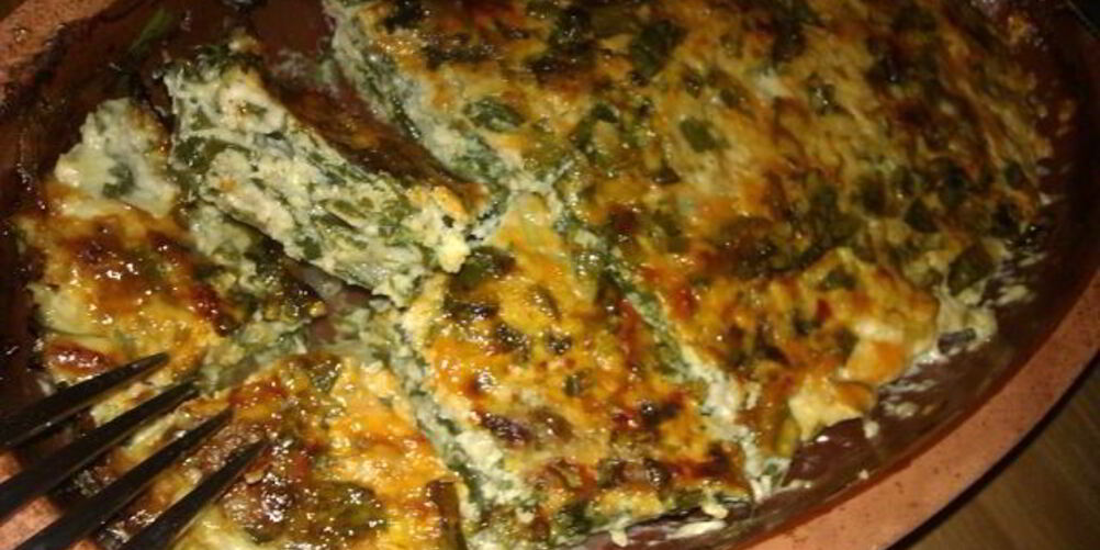 Рецепт запеканки из курицы с сыром и шпинатом