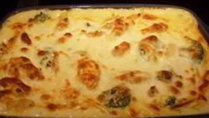 Запеканка из макарон с брокколи