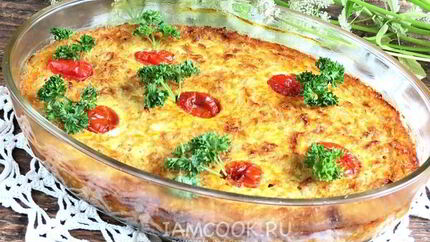 Запеканка из молодой капусты с яйцами