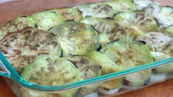 запеканка картофельная с баклажанами