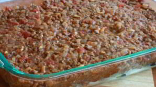 запеканка картофельная с баклажанами