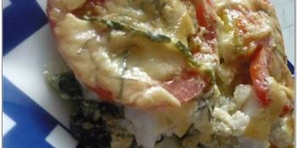 Рецепт запеканки с рыбой и шпинатом