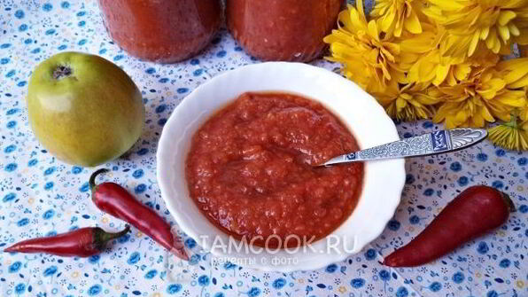 аджика с яблоками на зиму