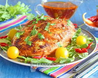 Куриная грудка в аджике