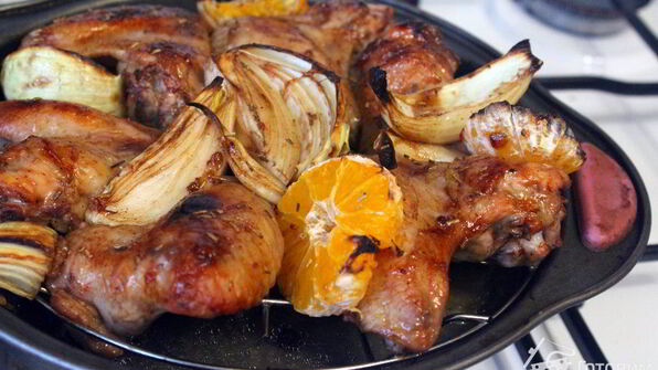 пикантные куриные крылышки в маринаде барбекю с джемом глинтвейн