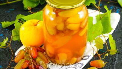 Компот из винограда и яблок на зиму