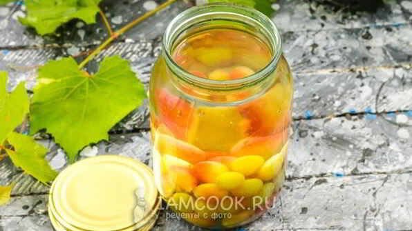 компот из винограда с косточками на зиму