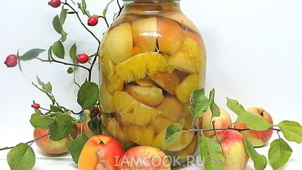 Компот из яблок и апельсинов на зиму