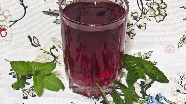 виноградный компот с мятой на зиму