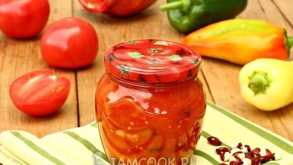 лечо с фасолью на зиму