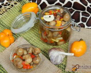 Быстрые маринованные шампиньоны