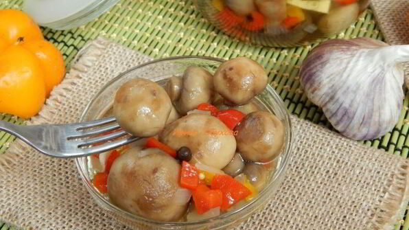 быстрые маринованные шампиньоны