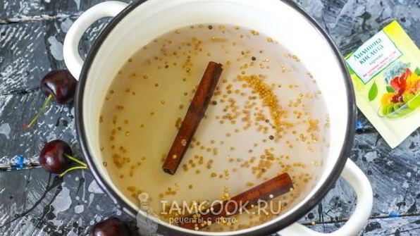маринованная черешня на зиму