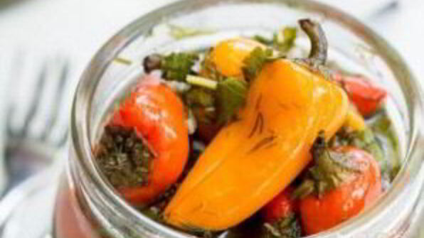 маринованный болгарский перец с чесноком