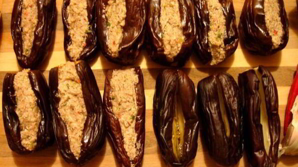 маринованные баклажаны с ореховой начинкой