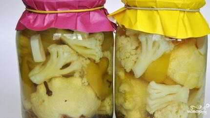 Маринованые патиссоны с капустой