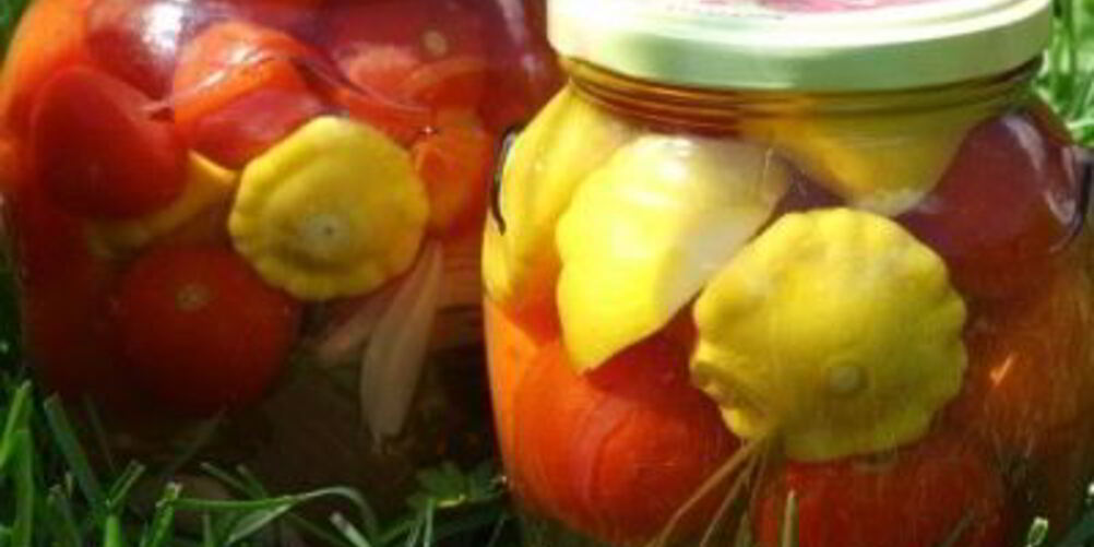 Рецепт патиссонов, маринованных с помидорами