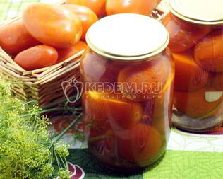 Помидоры маринованные в литровых банках