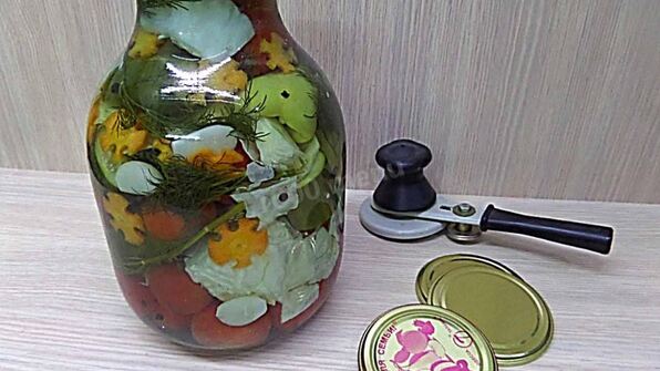 овощное ассорти на зиму