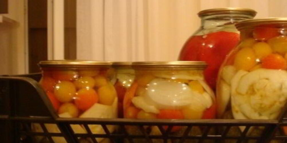 Рецепт патиссонов, консервированных с помидорами