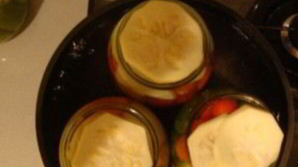 патиссоны, консервированные с помидорами