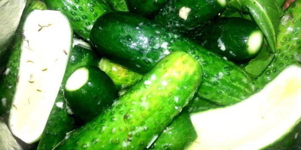 Рецепт малосольных огурцов всухую