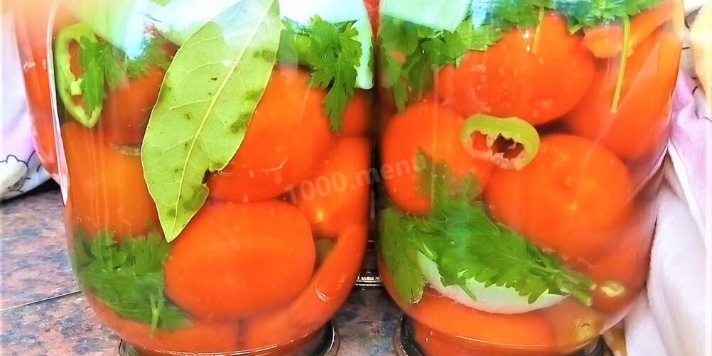 Рецепт помидоров консервированных с петрушкой луком перцем