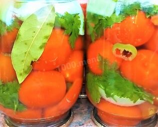 Помидоры консервированные с петрушкой луком перцем
