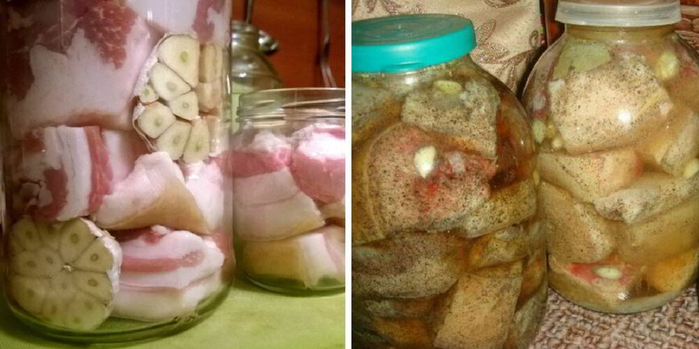 Рецепт сала в банке