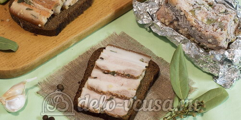 Рецепт сала в луковой шелухе