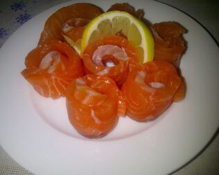 Слабосоленая семга