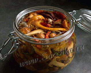 Соленые грибы с хреном