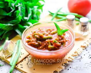 Стручковая фасоль в томатном соусе на зиму