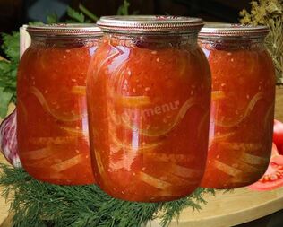 Язык из кабачков на зиму с томатной пастой