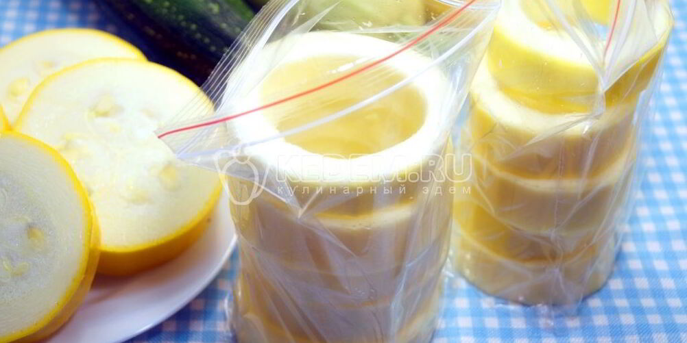 Рецепт заморозки кабачков колечки