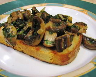 Брускетта с грибами