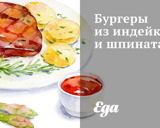 Бургеры из индейки и шпината