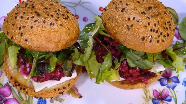 свекольно-чечевичные бургеры