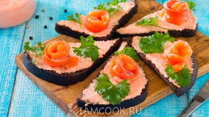 Бутерброды с красной рыбой
