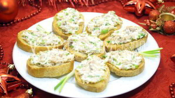 бутерброды с печенью трески