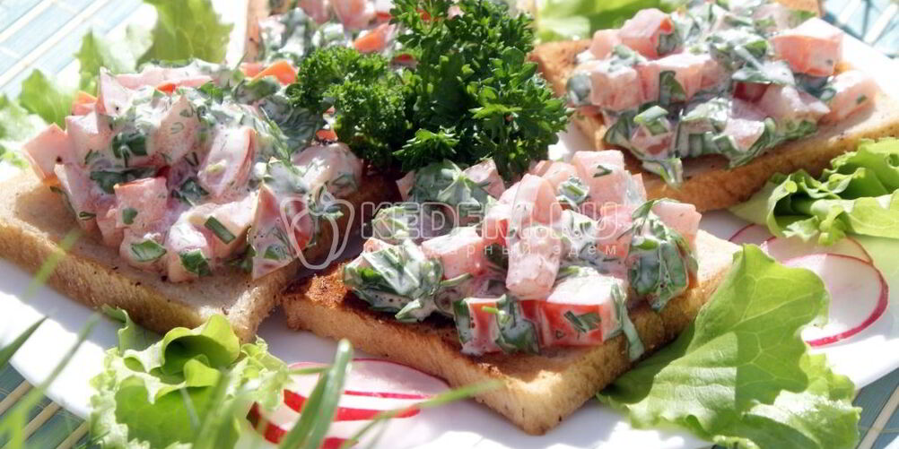 Рецепт бутербродов с помидорами