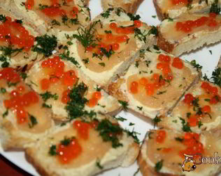 Супер-икорные бутерброды на домашней чиабатте