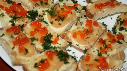 Супер-икорные бутерброды на домашней чиабатте