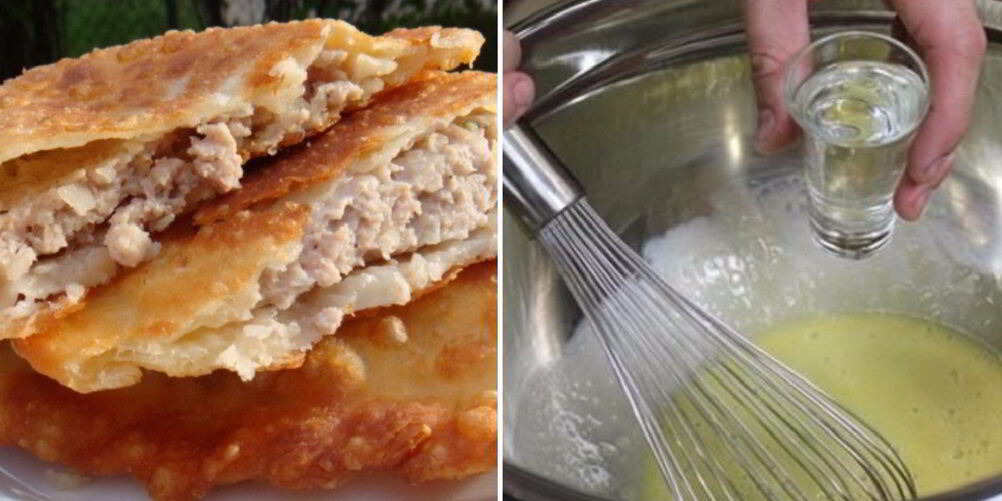 Рецепт чебуреков на водке