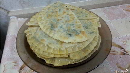 Постные чебуреки с зеленью