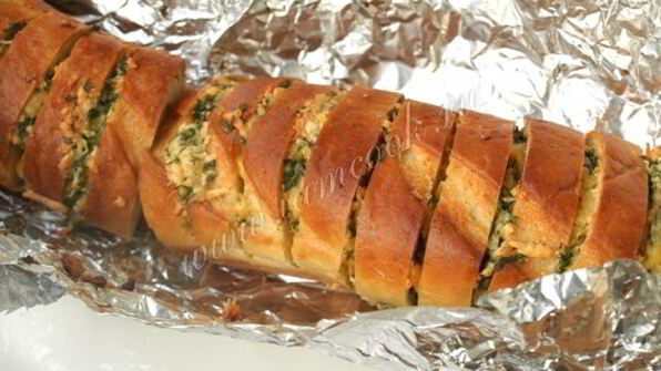 фаршированный запеченный батон