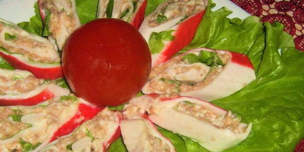 Рецепт фаршированных крабовых палочек