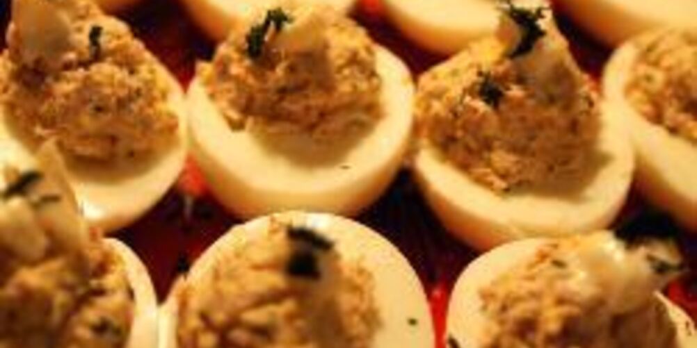 Рецепт яиц фаршированных тунцом